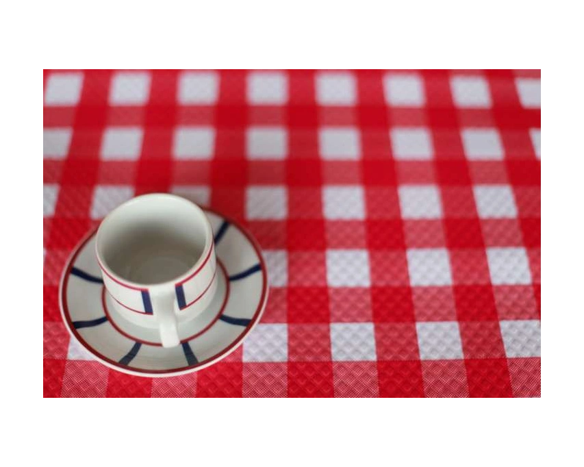 nappe en papier vichy carreau rouge et blanc
