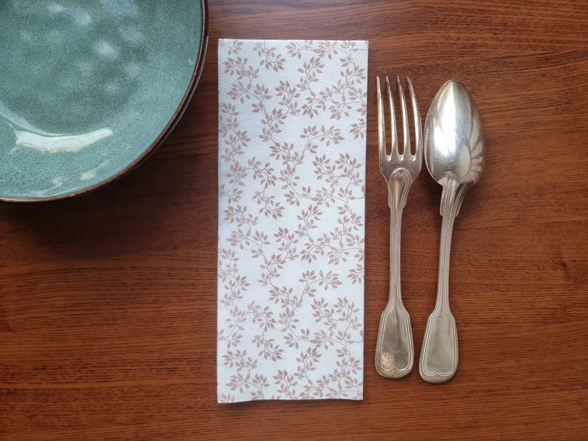 Serviette Floral Terracotta par 1050