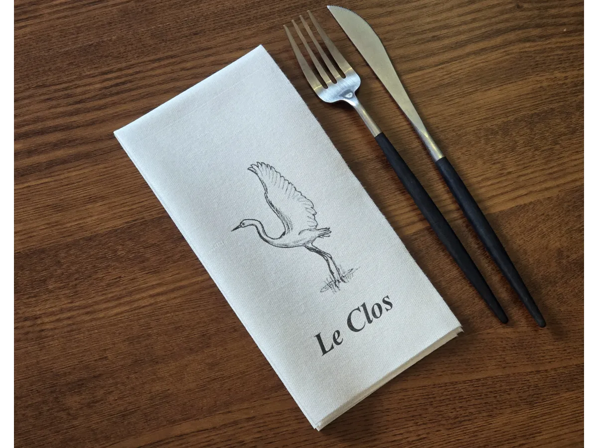 Serviettes spunlace teintée à personnaliser pour restaurant