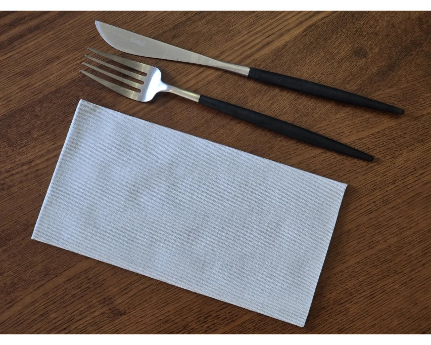 Serviettes en viscolin gris en 40x40 par 800 : Spunlace