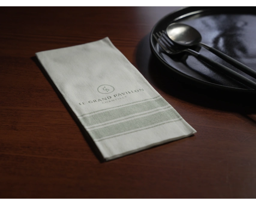 Serviette torchon spunlace personnalisable pour restaurant
