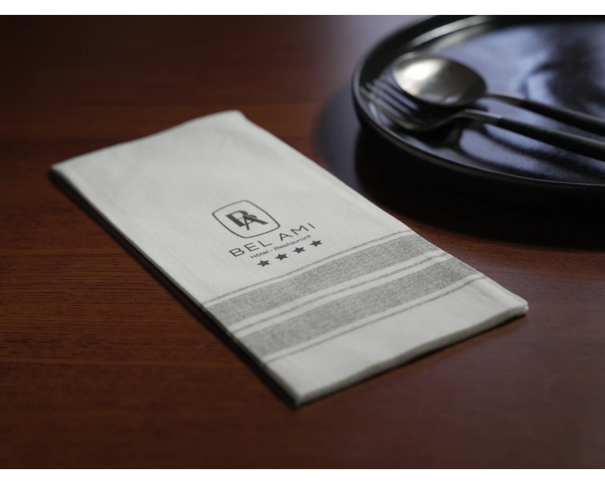 Serviette torchon spunlace personnalisable pour restaurant