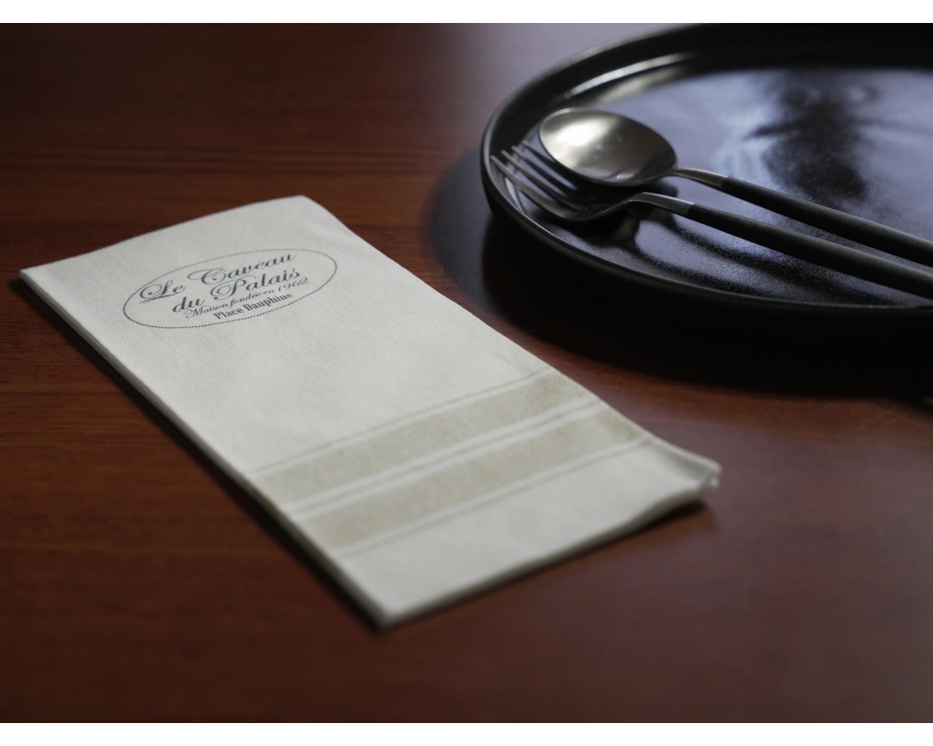 Serviette torchon spunlace personnalisable pour restaurant